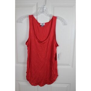 Old Navy Womens Red Scoop Neck Tank Top Curved Hem Sleeveless XS NEW 144588-09-1